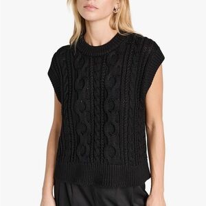 Velvet by Graham & Spencer Women's Hadden Chunky Pima Cotton Sweater Vest